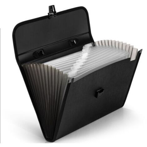 Sollbry Trieur Document 13 Compartiments en Format A4,Accordéon Classeur avec Couvercle, Extensible Rangement Papier Administratif Trieur Pochette à Soufflet pour Bureau école ou Maison