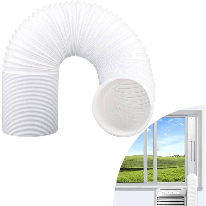 Tuyau Climatiseur Mobile, Tuyau d'Évacuation Climatiseur en Matièrè pp 15cm de Diamètre avec Longueur de 2M Universel Tuyau Kit pour Climatiseur