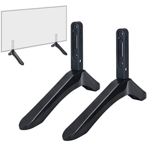 Sollbry TV-Ständer, TV-Ständer, TV-Ständer, 1 Satz mit 2 universellen TV-Basishalterungen (9,44 x 6,1 Zoll), Tisch-TV-Ständer für 32–65 Zoll LED-LCD-Fernseher
