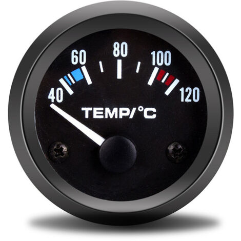 Sollbry Universal 5.2cm 12V 40-120 LED Car Coolant Temperature Gauge White