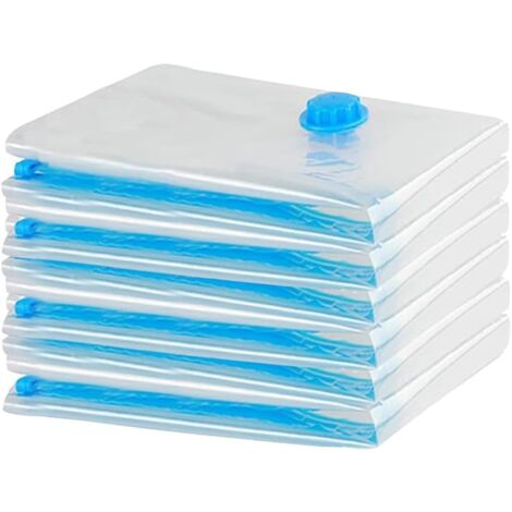 Sollbry Vacuum Bag Clothes Vacuum Cleaner 6x Size (60x40cm) - Reusable Travel for Mattress,Clothing Vacuum Storage Bag