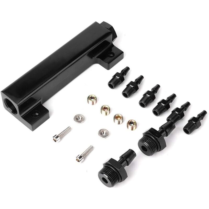 Sollbry - Vacuum Block, Kit de collecteurs d'admission pour bloc d'aspiration à 6 ports, Fuel Wastegate Turbo Boost 1/8NPT pour les courses