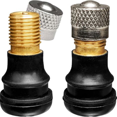 Sollbry Valvola per pneumatici senza camera d'aria per monopattino Ninebot Max G30, Xiaomi M365 Pro 2, ecc. - Valvola Schrader dritta da 24 mm - Kit da 2 unità