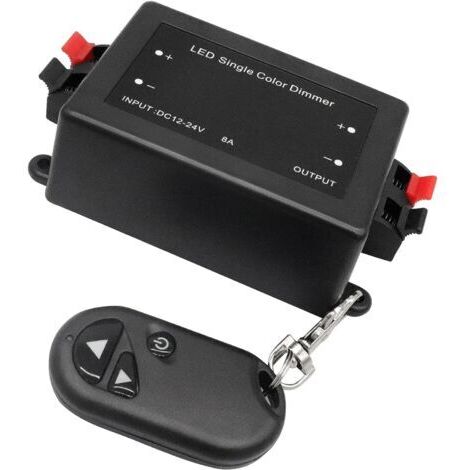 Sollbry Variateur LED sans fil 12 V avec télécommande, pour tout type d'ampoules LED à intensité variable(noir)