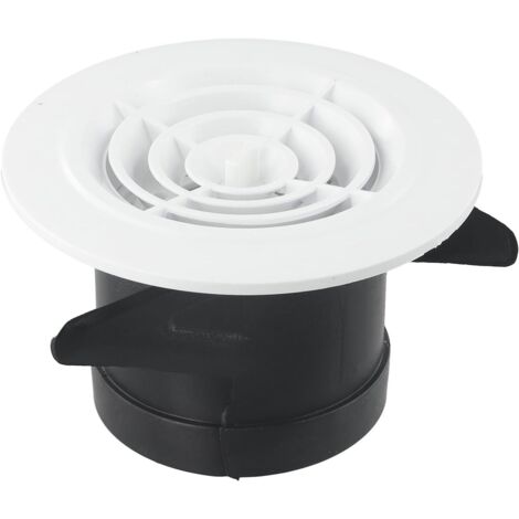 Sollbry Ventilación redonda ajustable, ventilación de ABS para paredes y techos (125 mm)