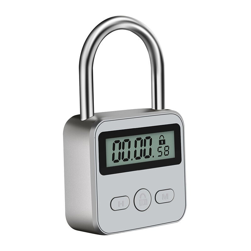 Verrouillage de Temps, Smart Time Lock avec écran lcd Verrou de Synchronisation Cadenas de Sécurité Rechargeable usb Cadenas Minuteur pour Prévenir