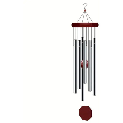 Sollbry Windspiel für den Außenbereich, dekoratives Glockenspiel mit 6 Röhren, Windspiel, beruhigender und entspannender Klang, für Haus, Garten, Hof, Balkon, Innendekoration