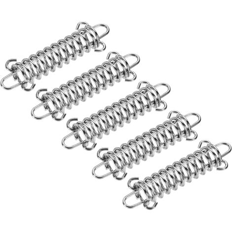 Sollbry Zelt-Federschnalle, schwere Ausführung, Seilspanner aus Edelstahl, Zubehör für Markisenplanen, Metallhalterungen, 5 Stück