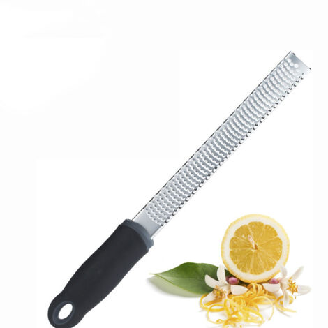Sollbry Zitruszester und manuelle Käsereibe, feine Reibe für Parmesan, Zitrone, Kokosnuss, Muskatnuss, Schokolade und mehr, 32 cm, scharfe Edelstahlklingen