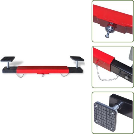 Sollevamento bilanciato - vidaXL Adattatore per Traversa da Sollevamento 2 T Rosso - Cuscinetti regolabili