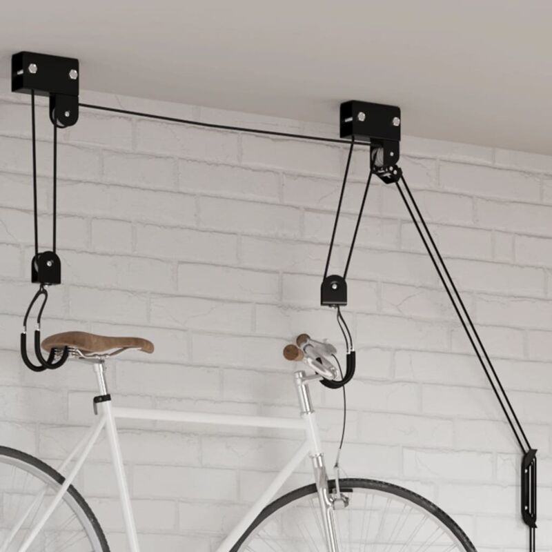 Sollevatore Per Bici Con Supporto A Soffitto 57 Kg Vidaxl