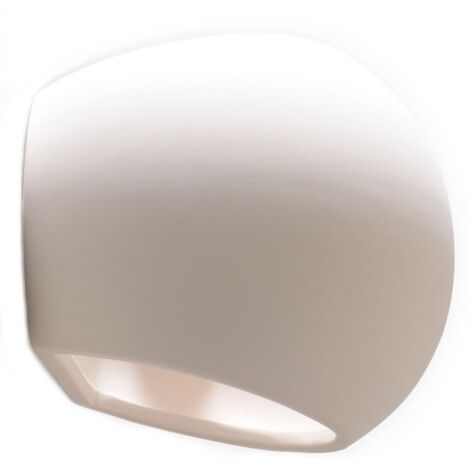 Sollux - 1 Light Ceramic Flush Wandleuchte Weiß, E27