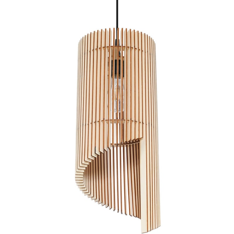 Sollux - alexia Lampe à Suspension Wire Frame Bois Naturel E27