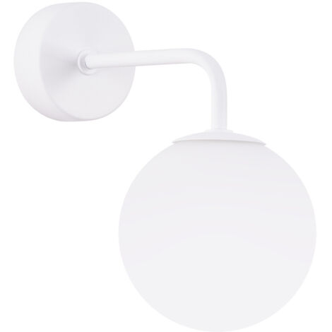 Sollux Astral Lámpara de pared minimalista con forma de globo, color blanco
