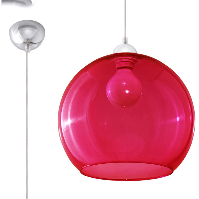 Image of Red ball pendant lamp