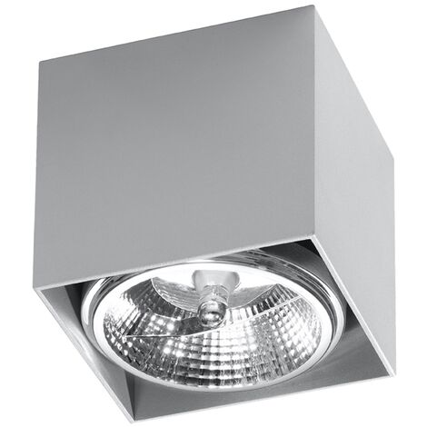 Sollux BLAKE Downlights à encastrer Square Flush Gris Clair GU10
