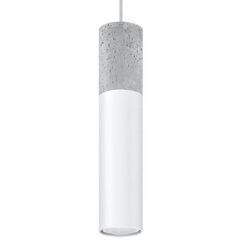 Sollux BORGIO Suspension Slim 8cm Gris Clair, Blanc GU10