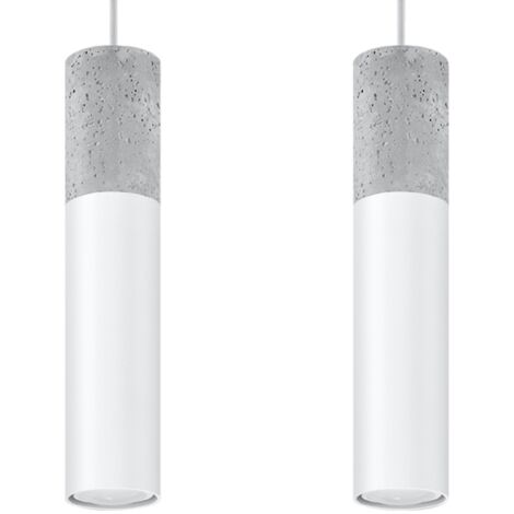 Sollux BORGIO Suspension Twin Gris Clair, Blanc GU10