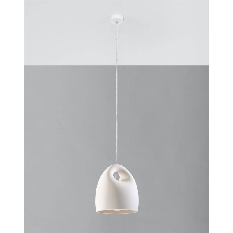Sollux - Suspension céramique blanc 1xE27 IP20 SL.0842
