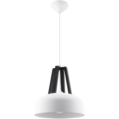 Sollux CASCO - 1 Light Dome Deckenanhänger Weiß, Schwarz, E27