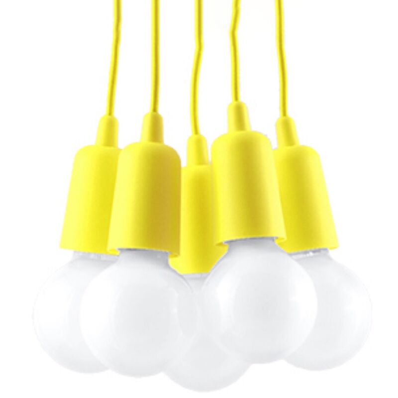 Lampada a sospensione Diego giallo 25x90x25cm Sollux