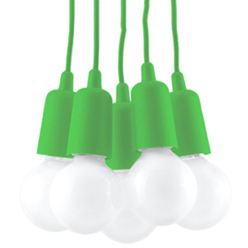 Lampada a sospensione Diego verde 25x90x25cm Sollux