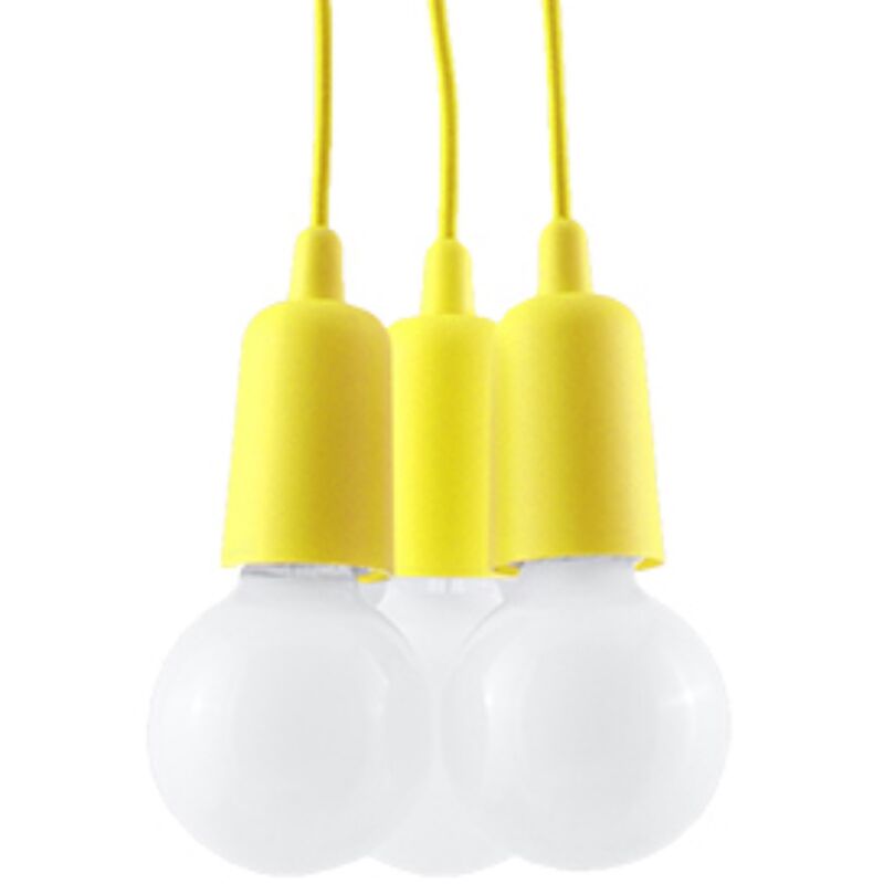 Lampada a sospensione Diego giallo 15x90x15cm Sollux