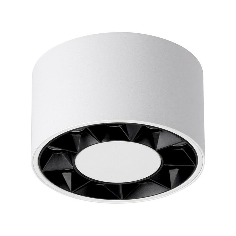 Image of Dio Downlight minimalista a montaggio superficiale nero bianco - Sollux