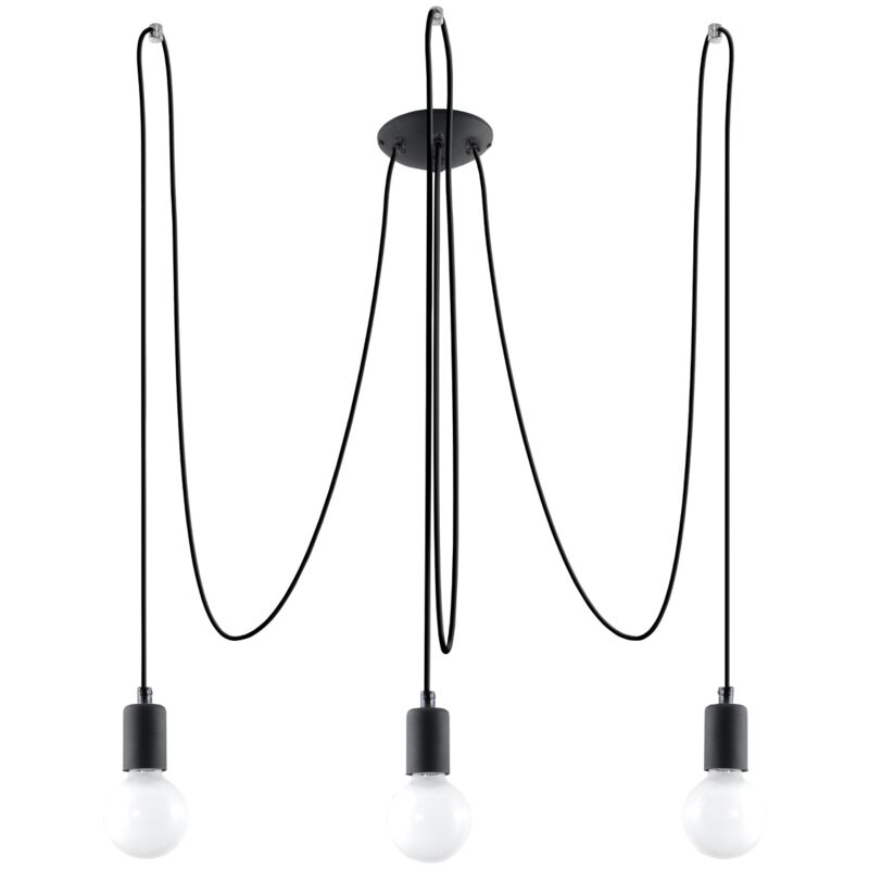 Edison 3 black chandelier