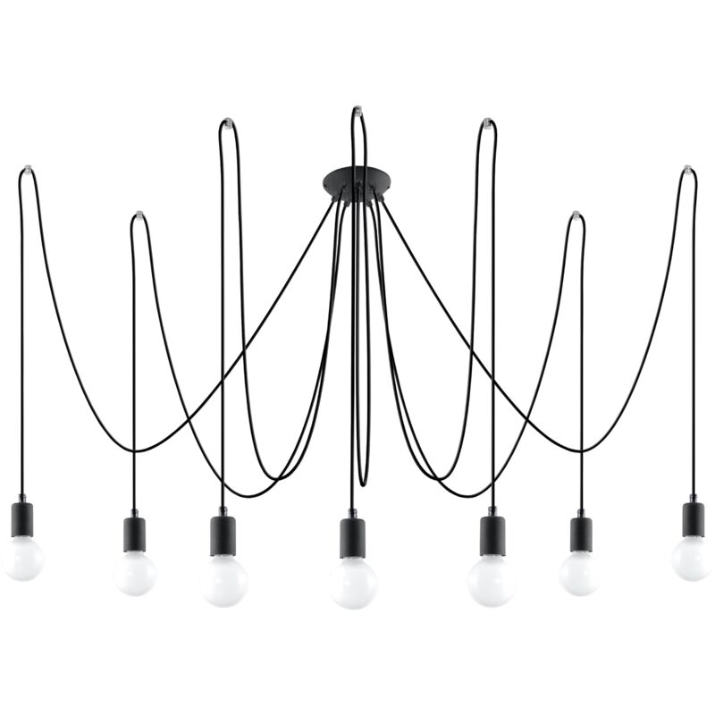 Sollux Edison 7 Black chandelier