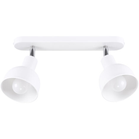 Sollux Elba Faretto doppio da soffitto a cupola bianco