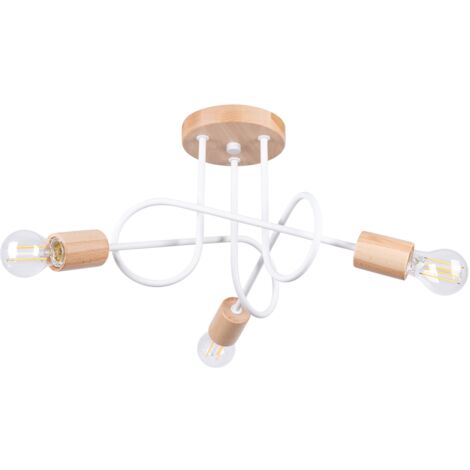 Sollux Ember Minimalistische halbbündige Decke 3 Licht Weiß