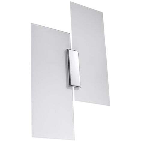 Sollux FABIANO - Aplique de pared 2 luces Blanco, Cromado, E27