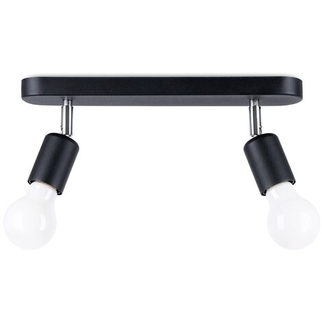 Sollux Fornes Spot de Plafond Twin Noir