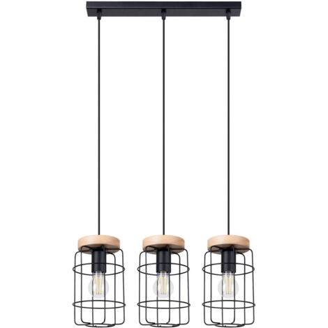 Sollux Gotto Regleta Industrial Negra 3x E27