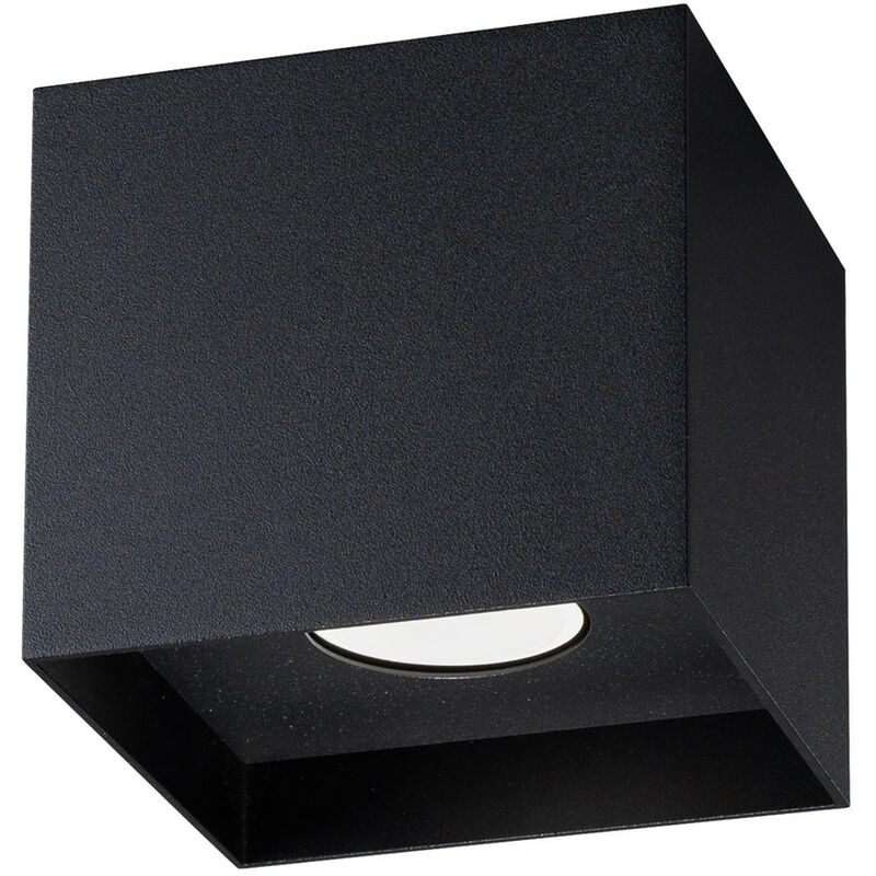 Image of Hati Downlight quadrato minimalista a montaggio superficiale nero 1x GU10 - Sollux