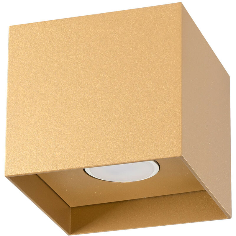 Image of Hati Downlight quadrato minimalista a montaggio superficiale oro 1x GU10 - Sollux