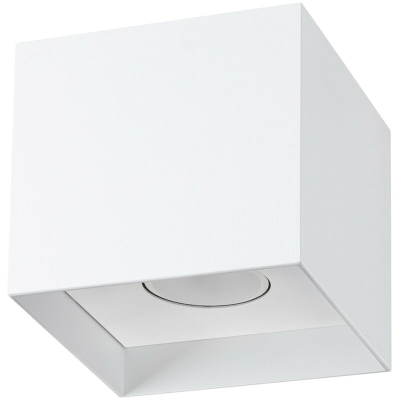 Image of Hati Downlight quadrato minimalista a montaggio su superficie bianco 1x GU10 - Sollux