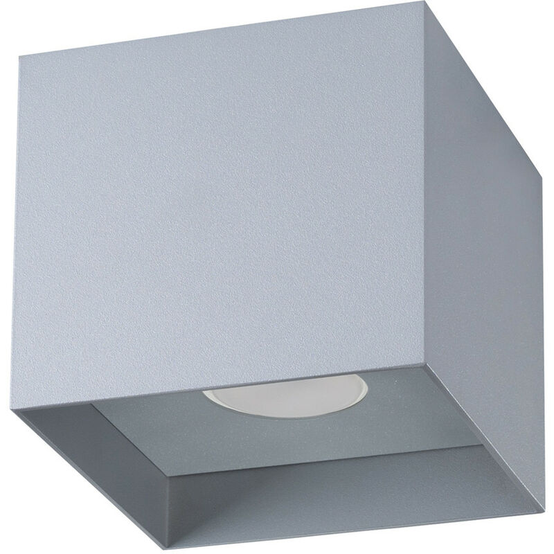 Image of Hati Downlight quadrato minimalista a montaggio su superficie grigio 1x GU10 - Sollux