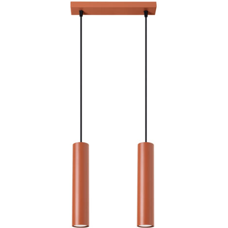 Sollux Lagos Loft Bar Pendelleuchte 2 Lichter Rot Ocker