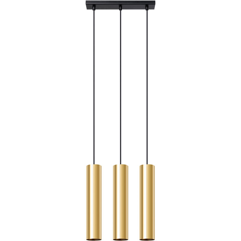 Pendentif Lagos acier 3xGU10 Sollux