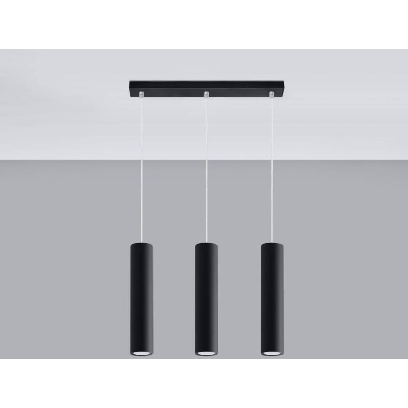 Sollux - Suspension lagos 3 noir 3x GU10 IP20 SL.0329