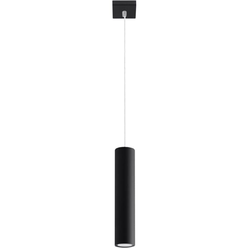 Sollux - lighting Lagos 1 Lampe suspendue Design moderne Con Abat-jour cylindrique, style industriel Ampoule GU10 remplaçable, 1 x 40 w Acier revêtu