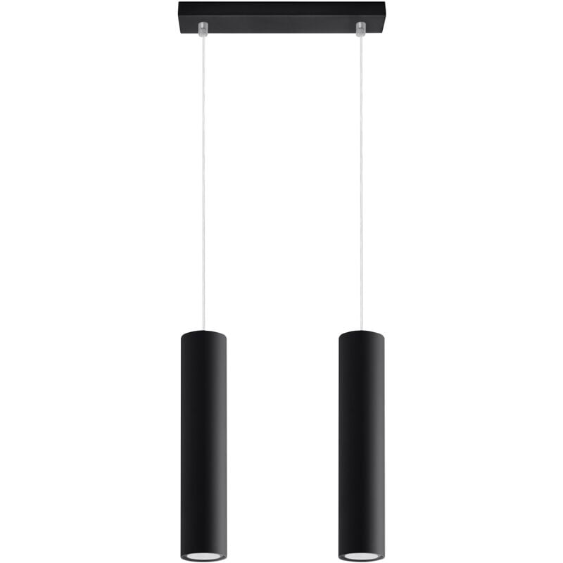 Suspension Lagos acier 2xGU10 Sollux