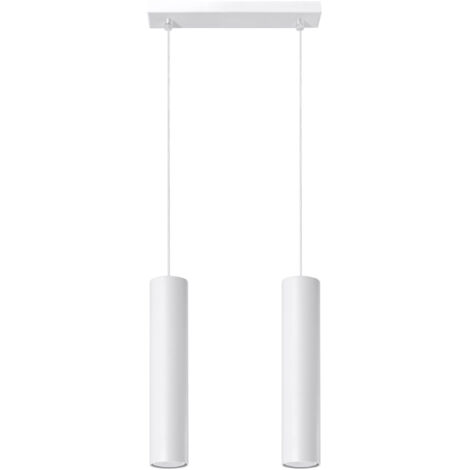 Sollux LAGOS - Suspension à 2 ampoules Staight, blanc, GU10