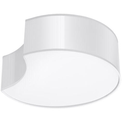 Sollux Lighting Circle Plafón Decorativo Empotrado, Blanco, 32cm