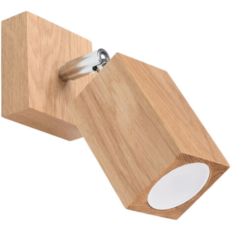 Sollux Lighting Keke Oak Square Einzelstrahler Holz, 1x GU10
