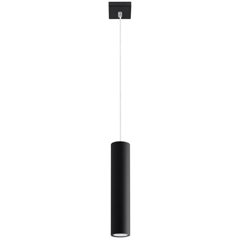 Image of Sollux - Lampada a sospensione nera lagos 1 l: 8, b: 8, h: 100, GU10, dimmable