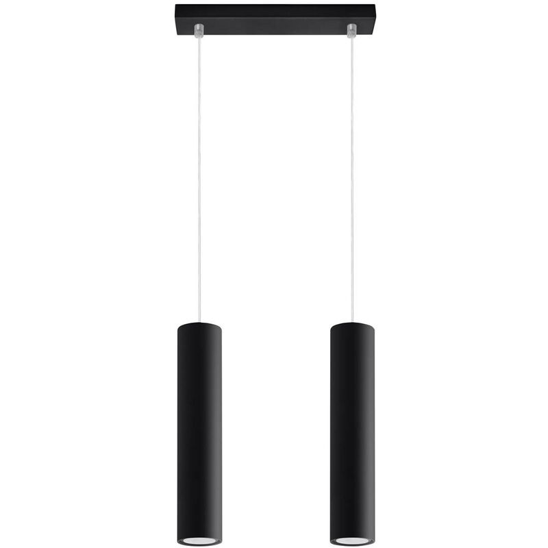 Image of Sollux - Lampada a sospensione lagos 2 l nero: 30, b: 6 h: 100, GU10, dimmable