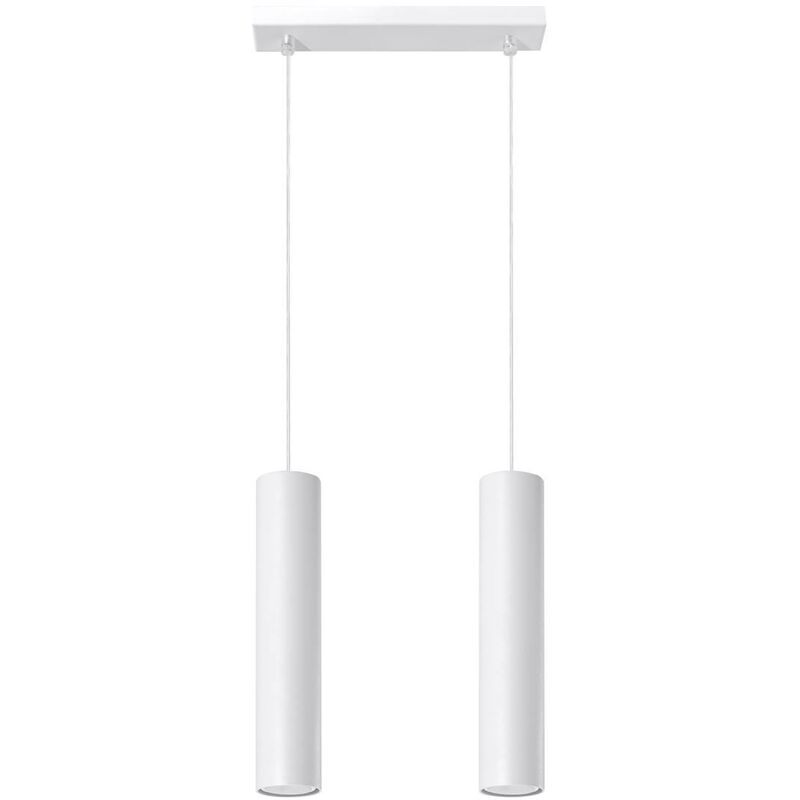 Image of Sollux - Lampada a sospensione lagos 2 l bianco: 30, b: 6 h: 100, GU10, dimmable